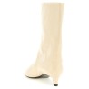Craquelé leather ankle boots
