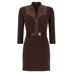 Logo dress with elastic bands