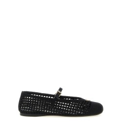 Crochet cotton ballet flats