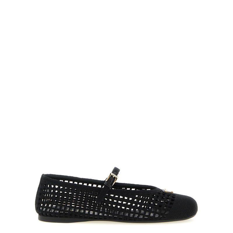 Crochet cotton ballet flats
