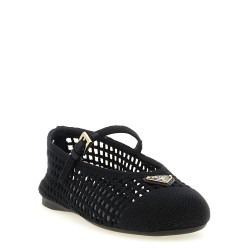 Crochet cotton ballet flats