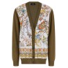 Paisley silk insert cardigan