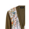Paisley silk insert cardigan