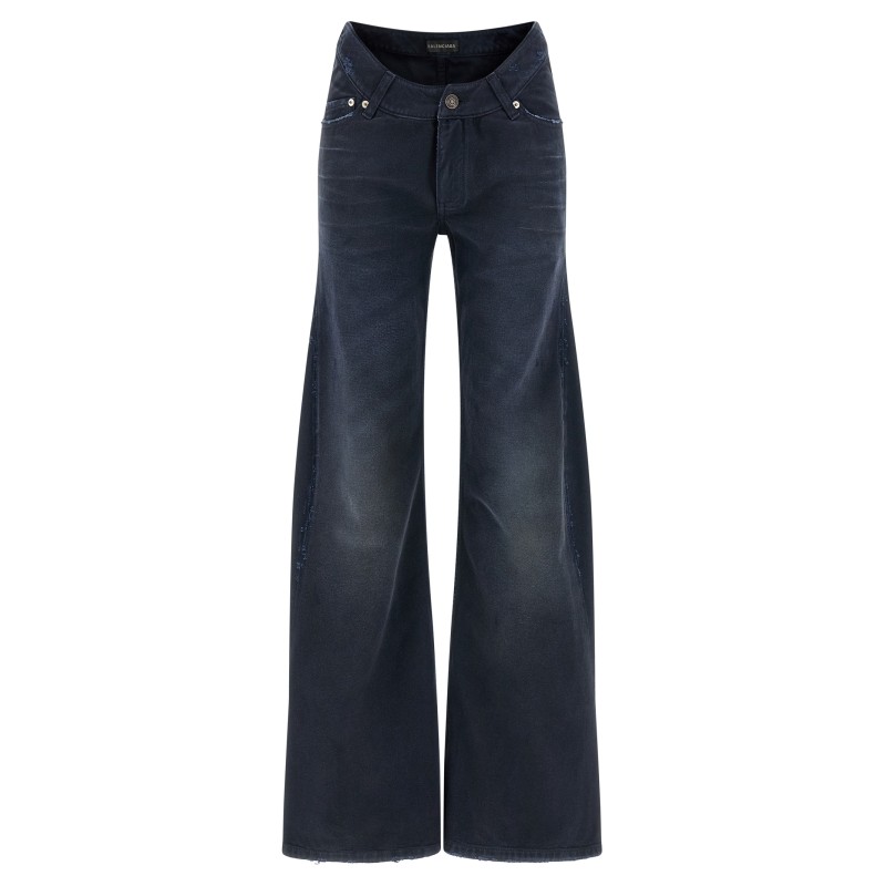 Curved waist jeans