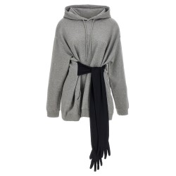 Hoodie dress with gloves