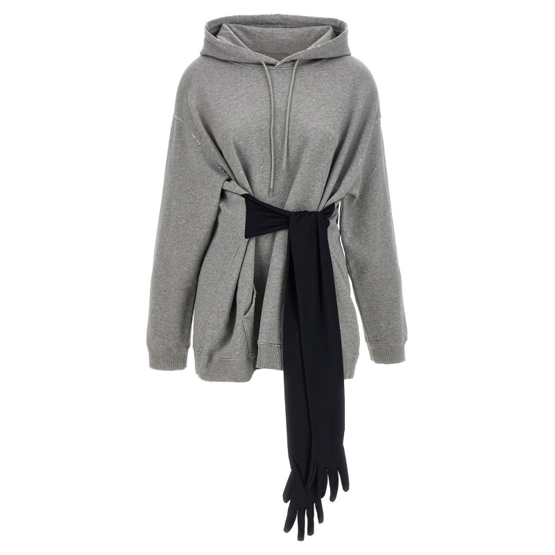 Hoodie dress with gloves