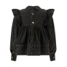 'Black Washed Frill' blouse