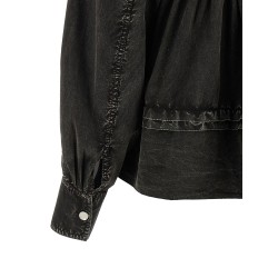 'Black Washed Frill' blouse