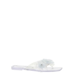 'Silicone Flower Flat' sandals