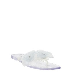 'Silicone Flower Flat' sandals