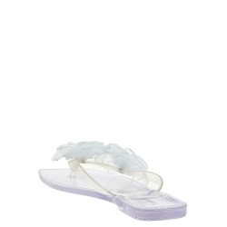 'Silicone Flower Flat' sandals