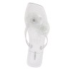 'Silicone Flower Flat' sandals