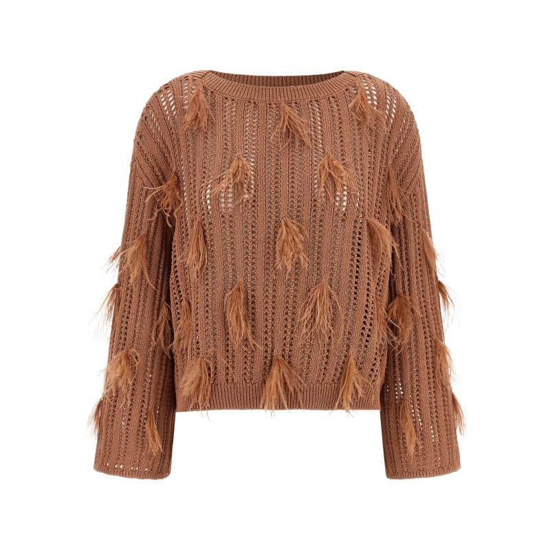 Ostrich feather sweater