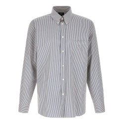 Striped button-down shirt