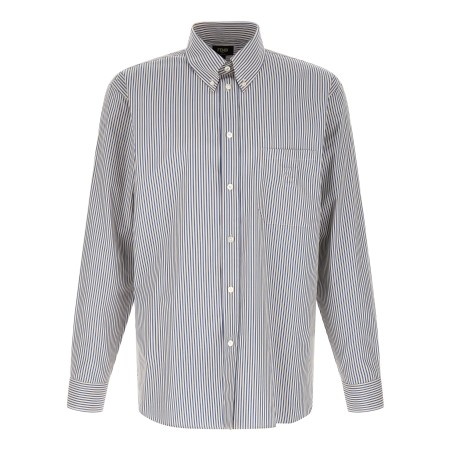 Striped button-down shirt