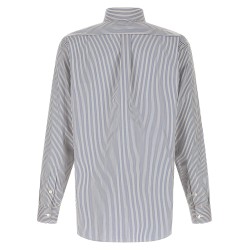 Striped button-down shirt