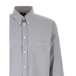 Striped button-down shirt