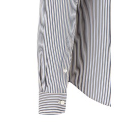 Striped button-down shirt