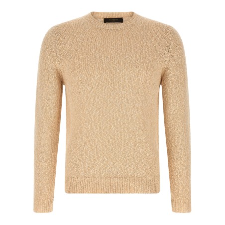 Two-tone yarn sweater