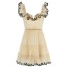 'Embroidered Frilled Mini' dress