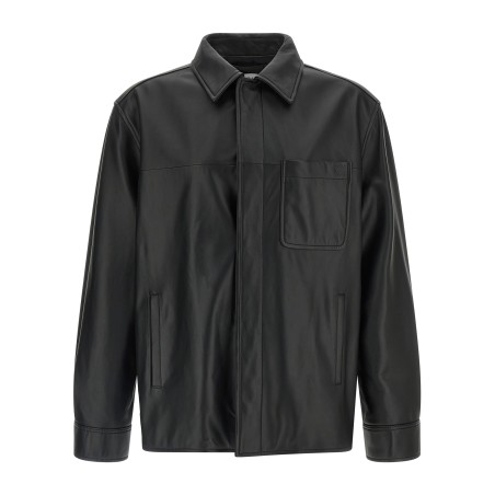 Nappa leather overshirt