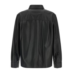 Nappa leather overshirt