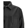 Nappa leather overshirt