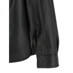 Nappa leather overshirt