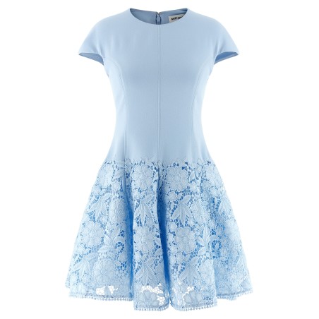'Blue Crepe Lace' dress