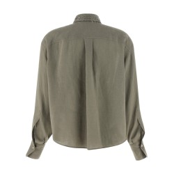 Sequin collar shirt