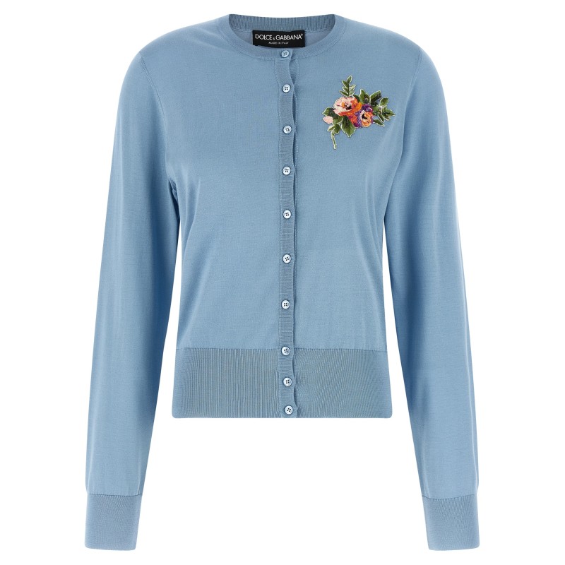Floral embroidery cardigan