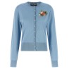 Floral embroidery cardigan