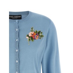 Floral embroidery cardigan