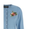 Floral embroidery cardigan