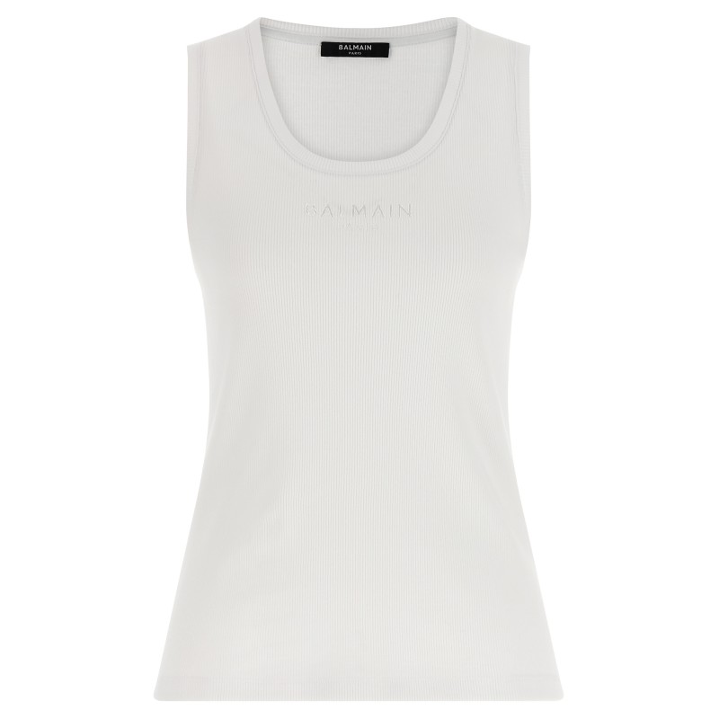 Logo embroidery tank top