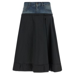 Denim insert skirt