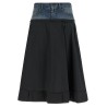 Denim insert skirt