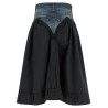 Denim insert skirt