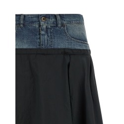 Denim insert skirt