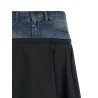 Denim insert skirt