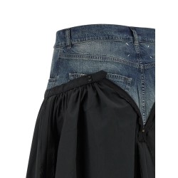 Denim insert skirt