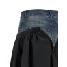 Denim insert skirt