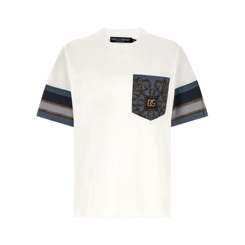 'Cargo' silk insert t-shirt