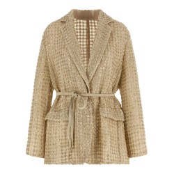 'Dazzling Net Embroidery' organza blazer