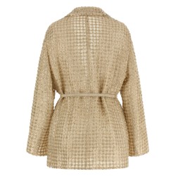 'Dazzling Net Embroidery' organza blazer