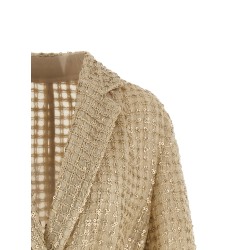 'Dazzling Net Embroidery' organza blazer