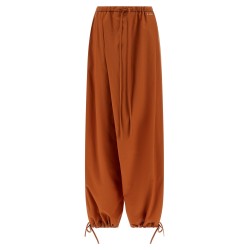 Diagonal draping pants