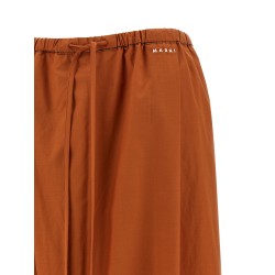 Diagonal draping pants