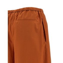 Diagonal draping pants
