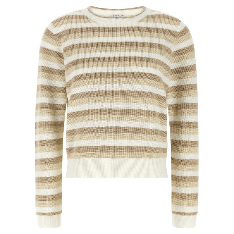 Striped cotton sweater